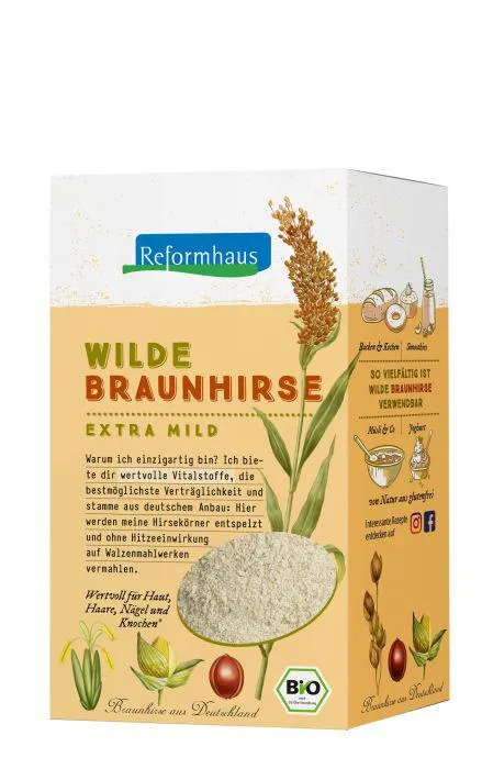 Reformhaus Wilde Braunhirse, fein vermahlen, glutenfrei bio 500g