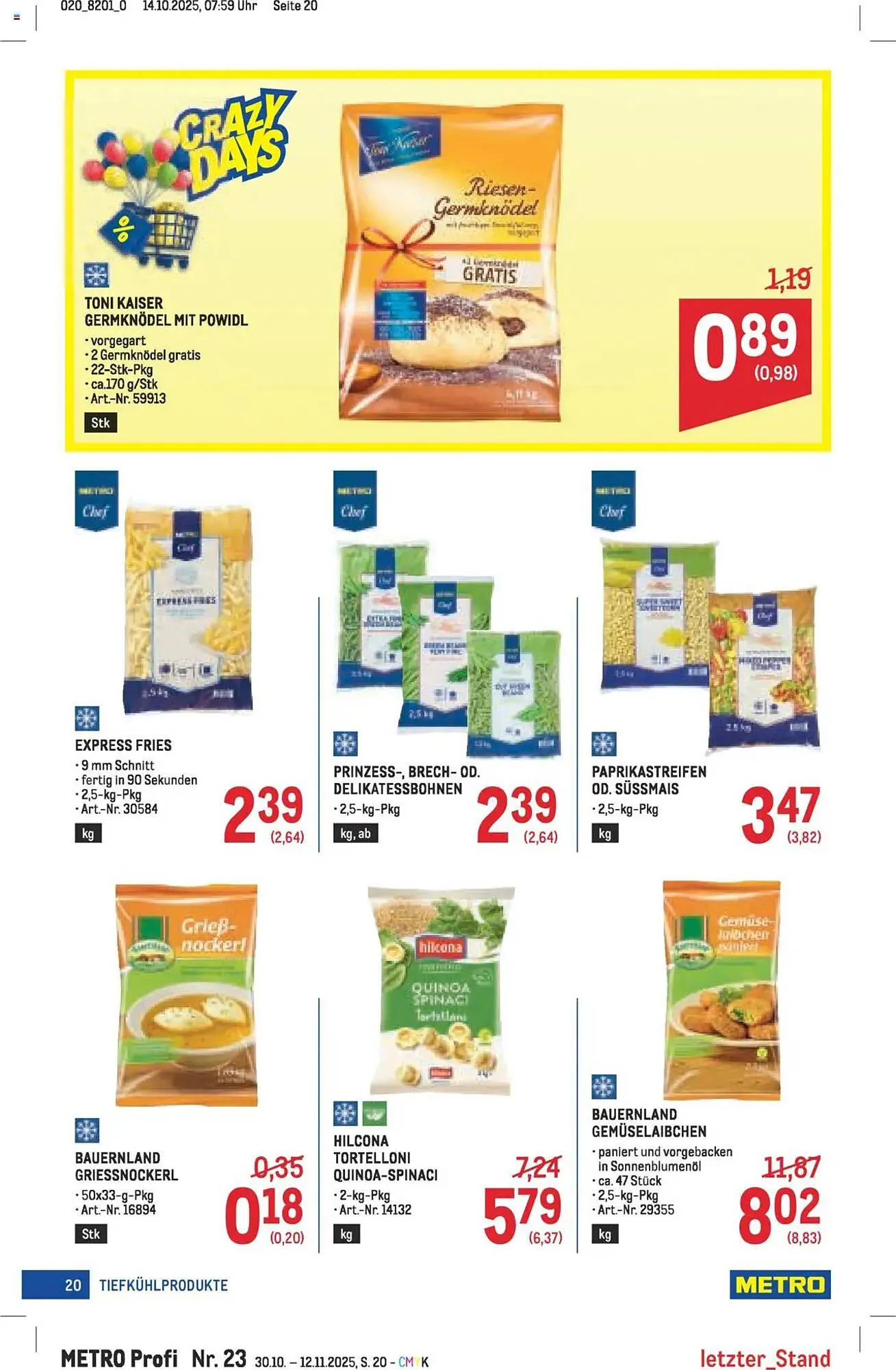 Metro Flugblatt von 30. Oktober bis 12. November 2025 - Flugblätt seite  20