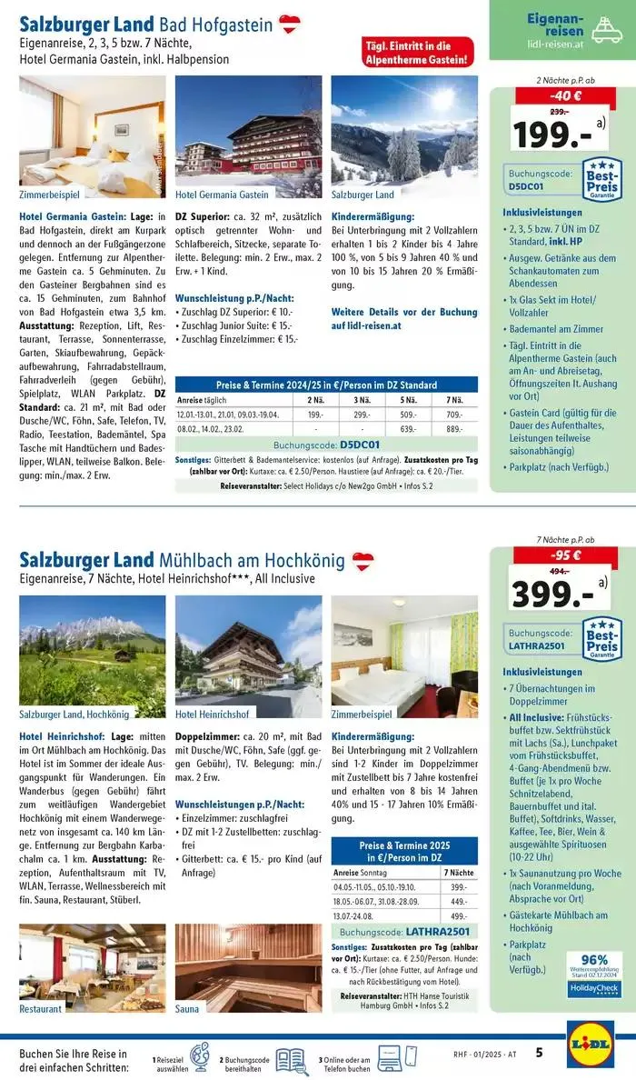 Aktuelle Reiseprospekte Hauptprospekt Jänner von 30. Dezember bis 31. Jänner 2025 - Flugblätt seite 5