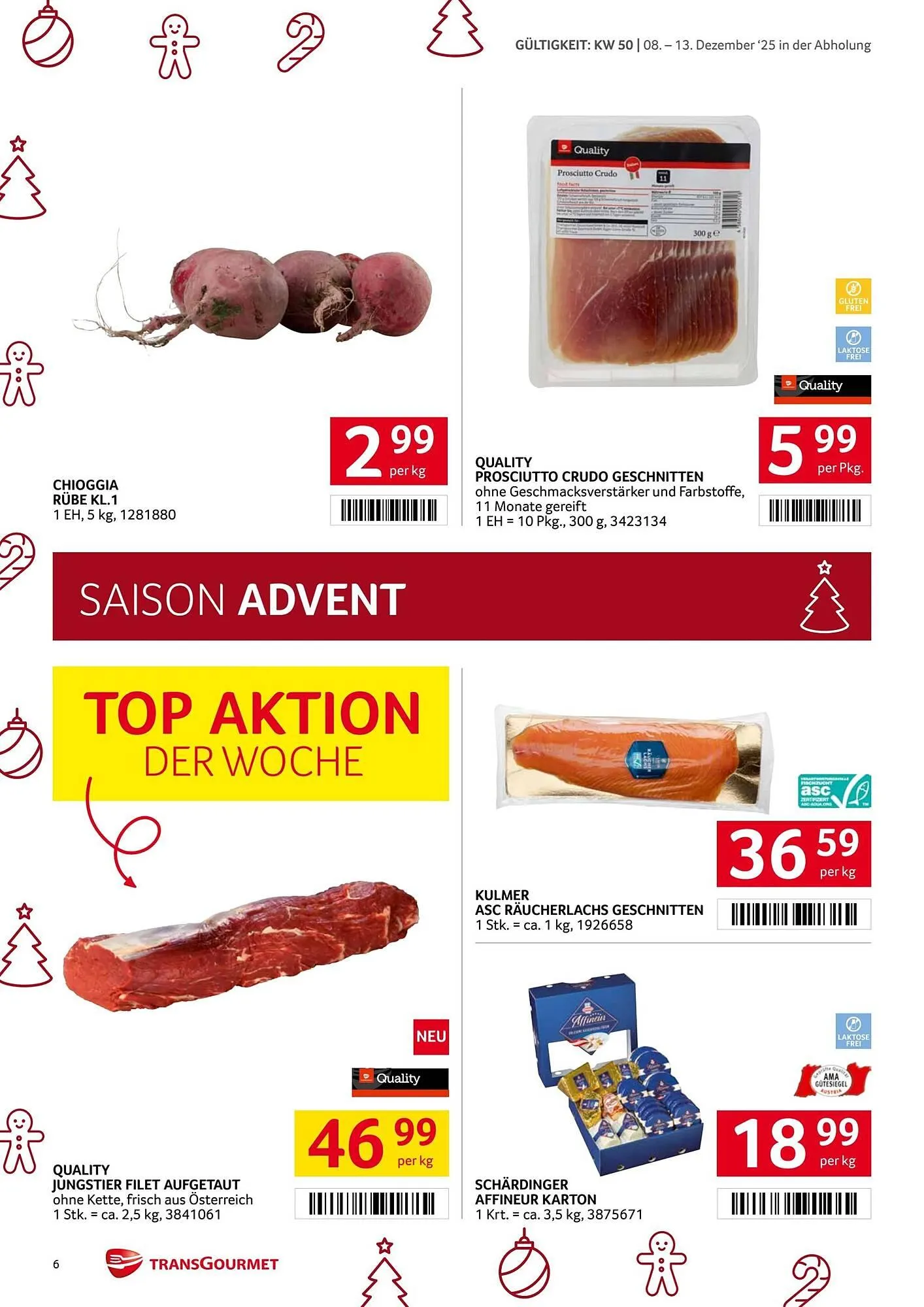 Transgourmet Flugblatt von 8. Dezember bis 14. Dezember 2025 - Flugblätt seite  6