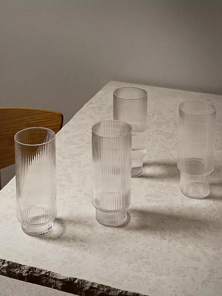 Longdrinkglas 4er Set RIPPLE