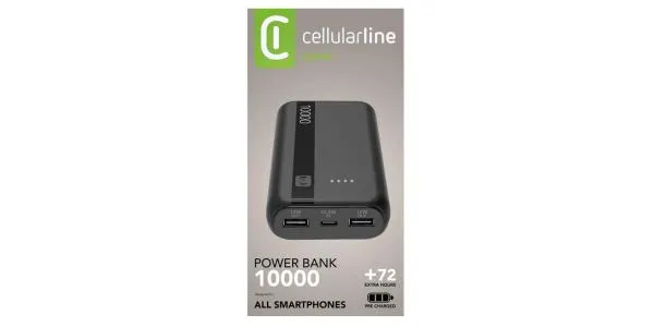 Cellularline, ENTRY 12W 1000 Powerbank , schwarz
