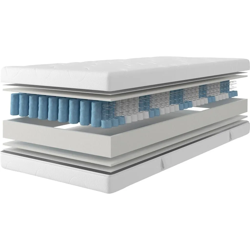 Älgdröm Taschenfederkernmatratze »Kirkja 7-Zonen Matratze 90x200 cm, 140x200 cm & weitere Größen« 21 cm hoch 500 Federn 1 Stk. tlg. Matratzen H2 / H3, ergonomisch, atmungsaktiv