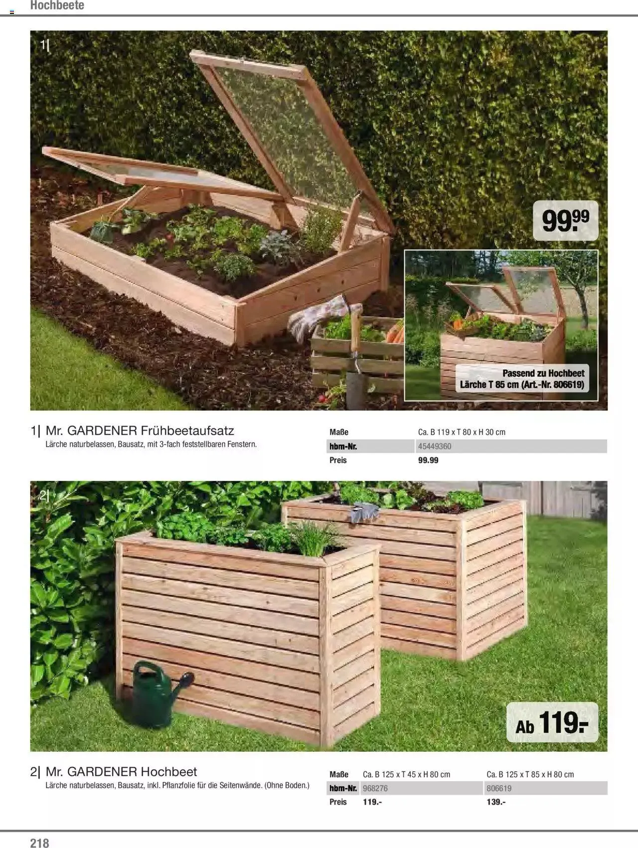 Hagebau Gartenjahr 2023 von 7. März bis 31. Dezember 2023 - Flugblätt seite 218