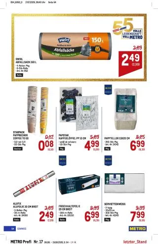 METRO Flugblatt - Profi von 6. August bis 19. August 2026 - Flugblätt seite 54