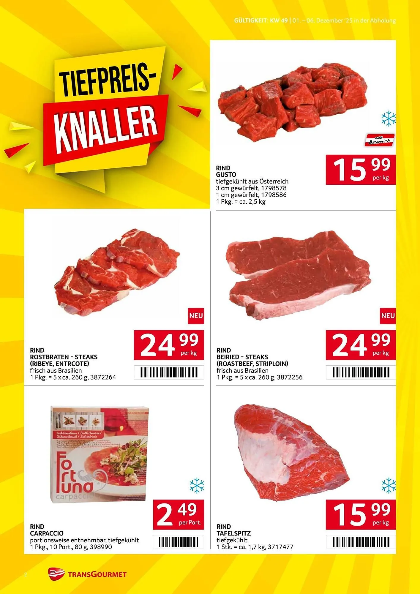 Transgourmet Flugblatt von 1. Dezember bis 7. Dezember 2025 - Flugblätt seite  2