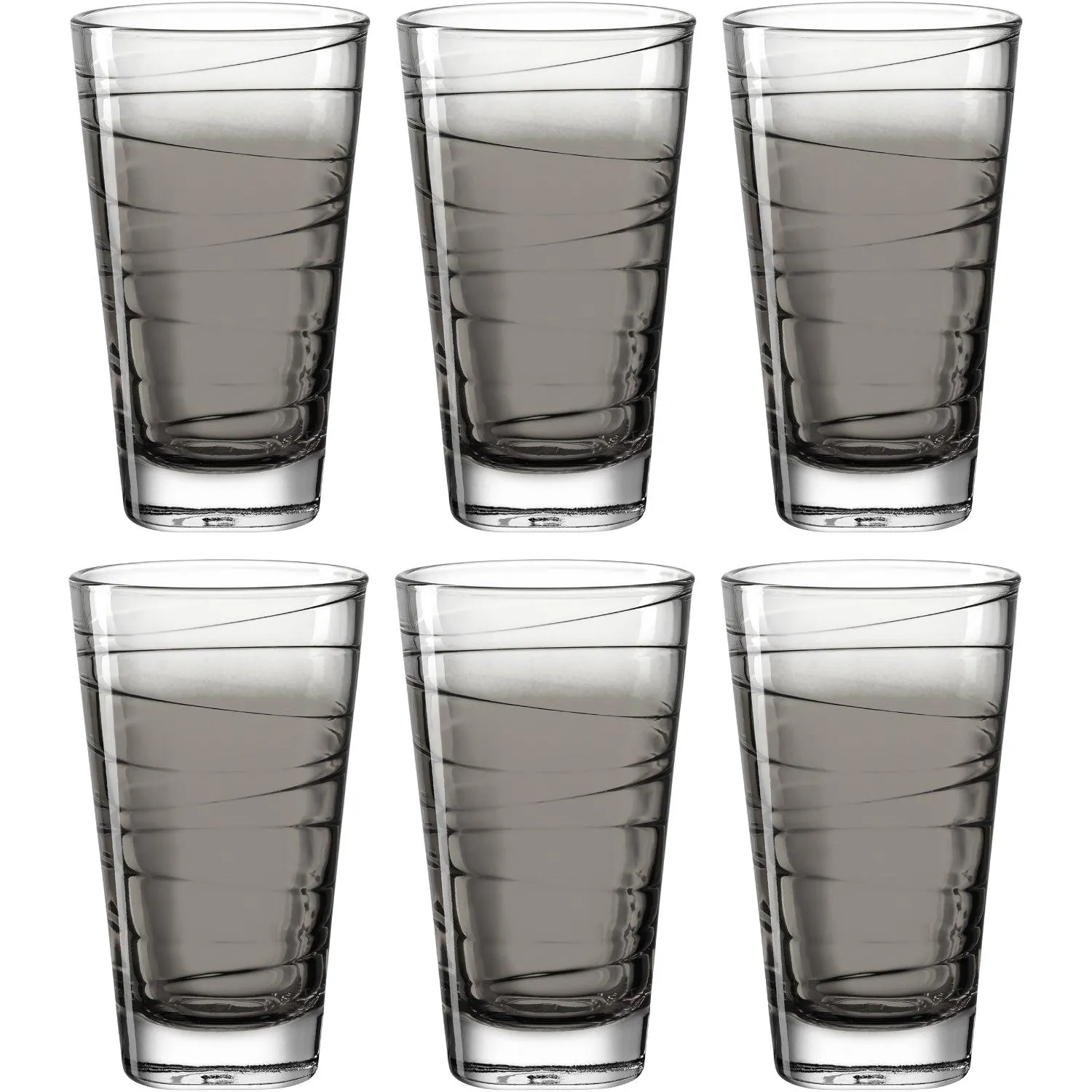 Trinkglas VARIO STRUTTURA 280 ml anthrazit 6er-Set