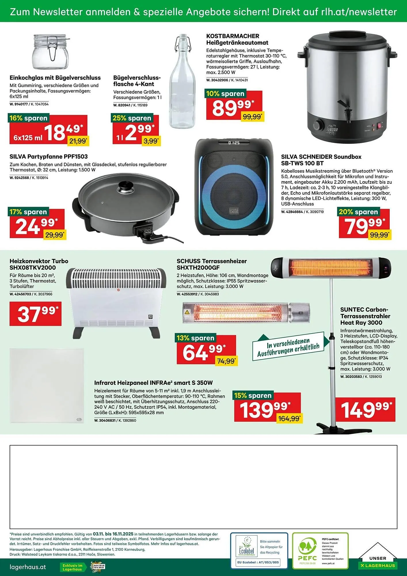 Lagerhaus Flugblatt von 3. November bis 16. November 2025 - Flugblätt seite  6