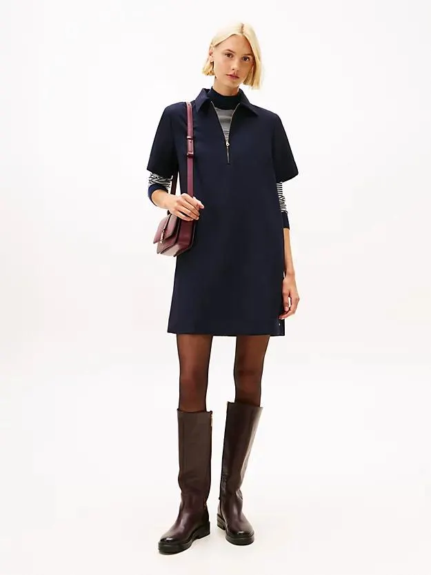 Relaxed Fit Etuikleid mit Reißverschluss