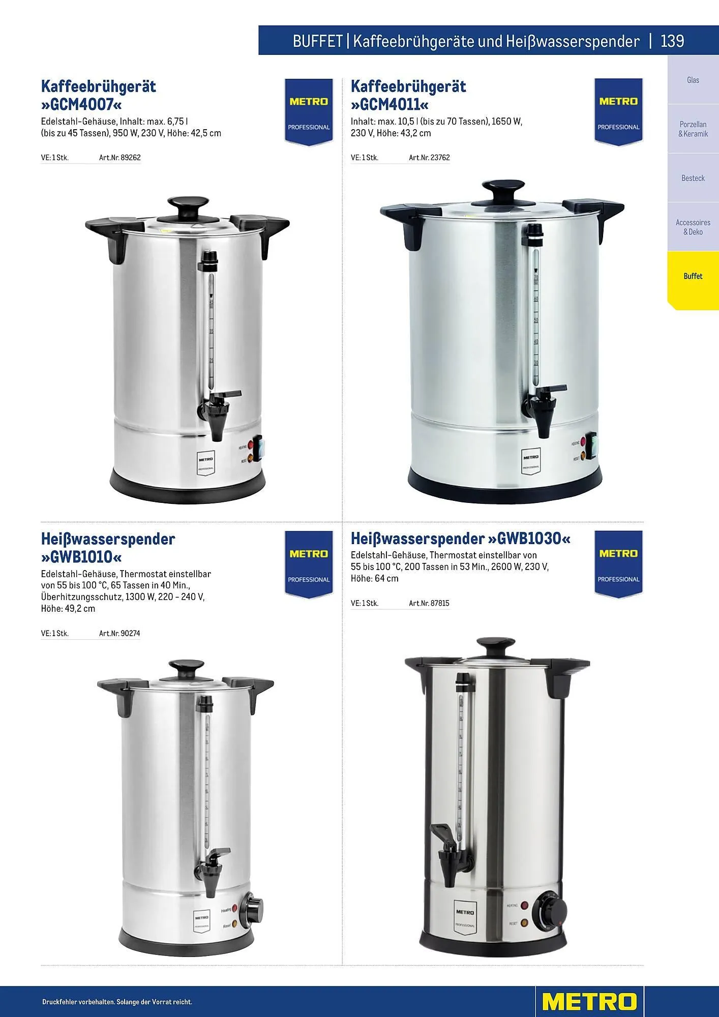 Metro Flugblatt von 25. März bis 31. Dezember 2026 - Flugblätt seite  139