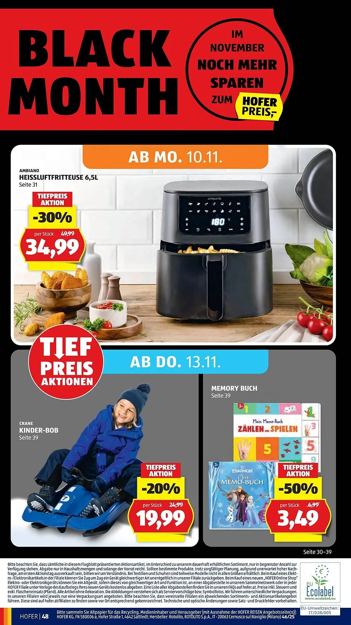 Hofer Flugblatt von 7. November bis 14. November 2025 - Flugblätt seite 54