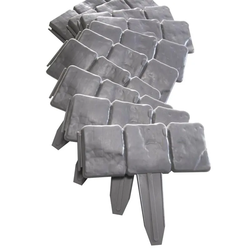 HTI-Living Rasenkante 750 cm mit Solarlichterkette Grau