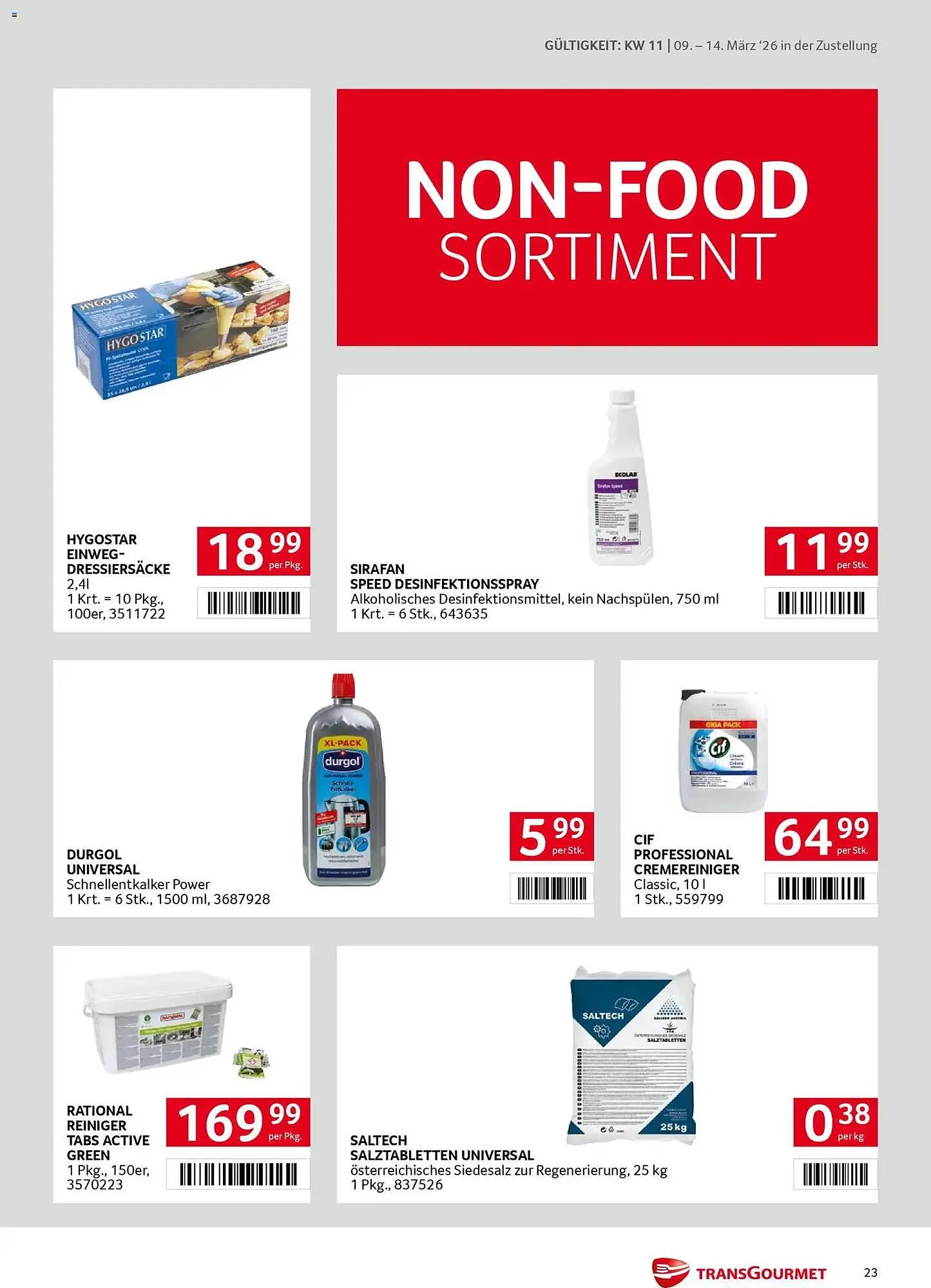 Transgourmet Flugblatt von 9. März bis 14. März 2026 - Flugblätt seite  23