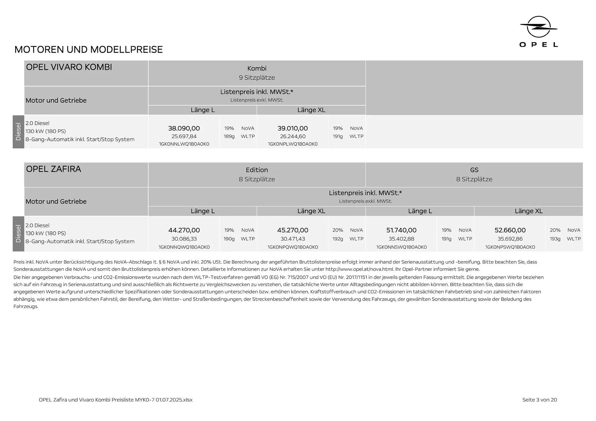 Opel Flugblatt von 18. August bis 18. November 2025 - Flugblätt seite 3