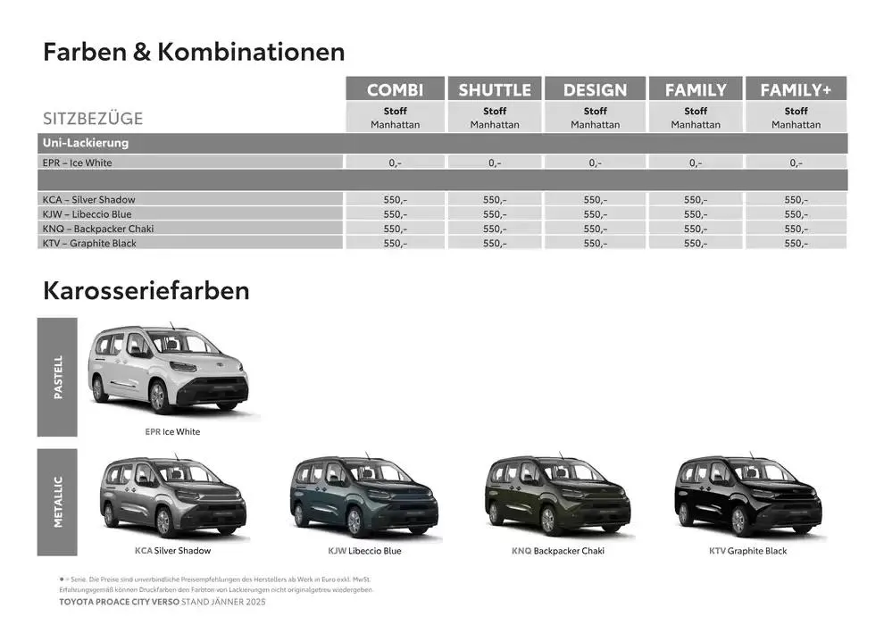 Toyota Proace City Verso & Proace City Verso Electric von 4. Jänner bis 4. Jänner 2026 - Flugblätt seite  10