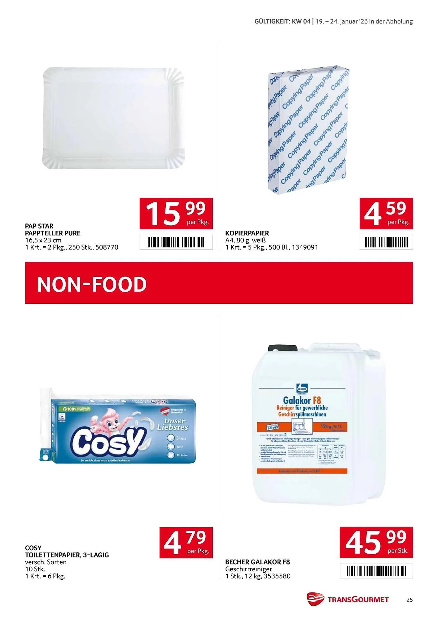Transgourmet Flugblatt von 19. Jänner bis 25. Jänner 2026 - Flugblätt seite  25