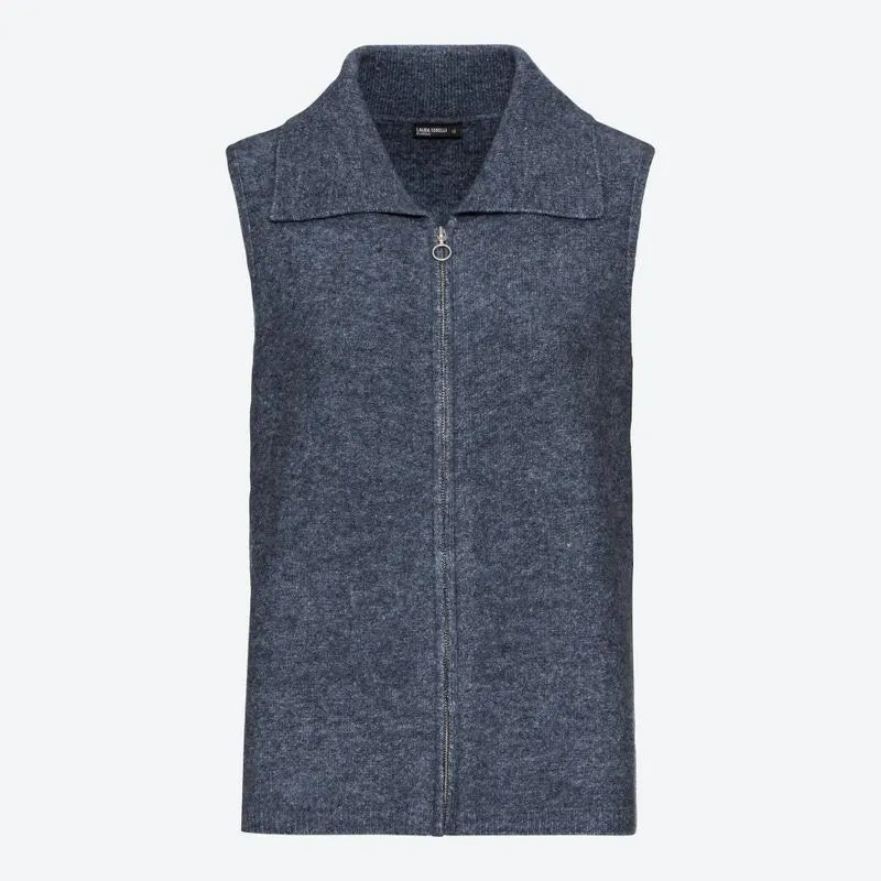 Damen-Strickweste mit Reißverschluss