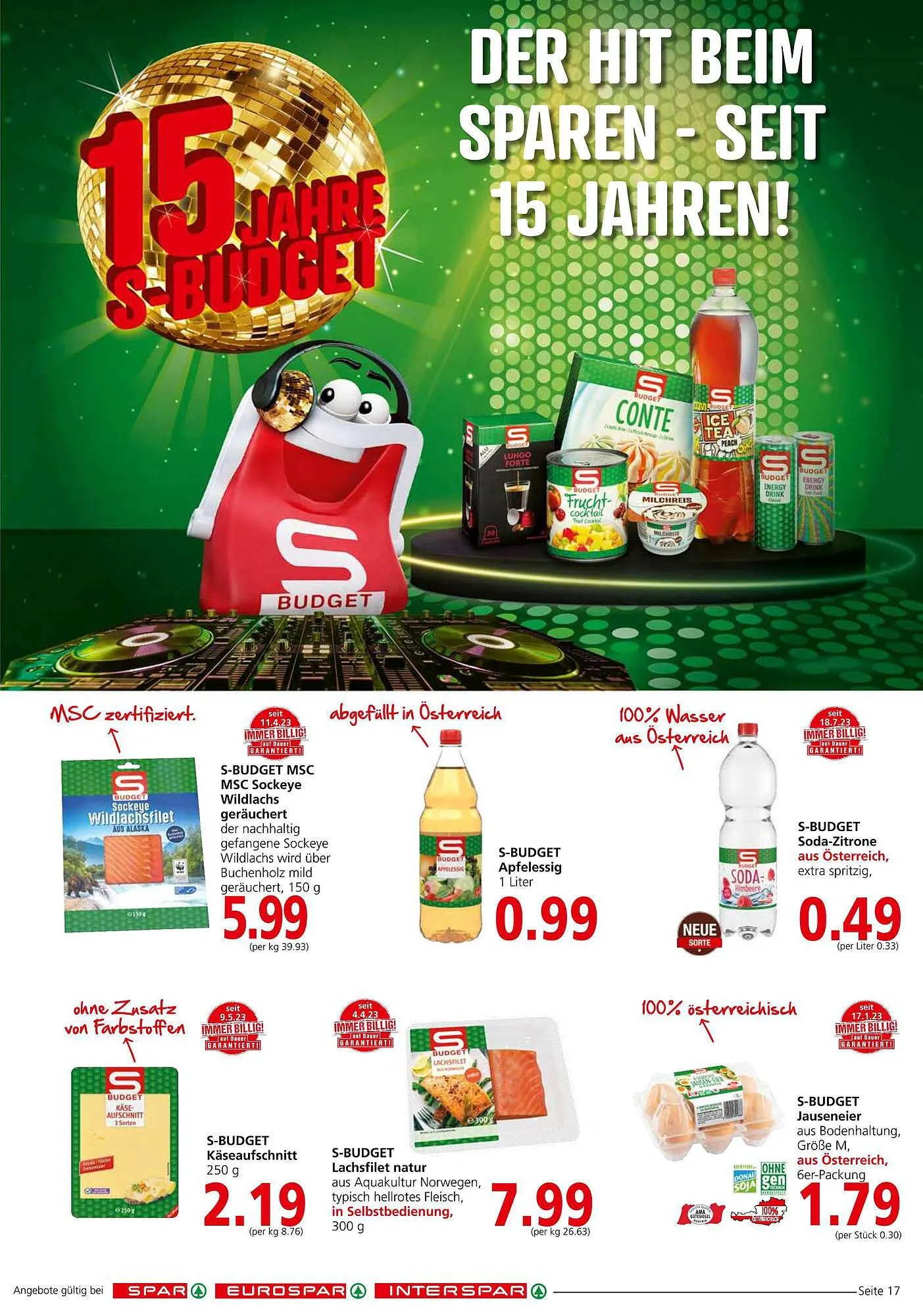 Spar Flugblatt von 31. August bis 13. September 2023 - Flugblätt seite 17