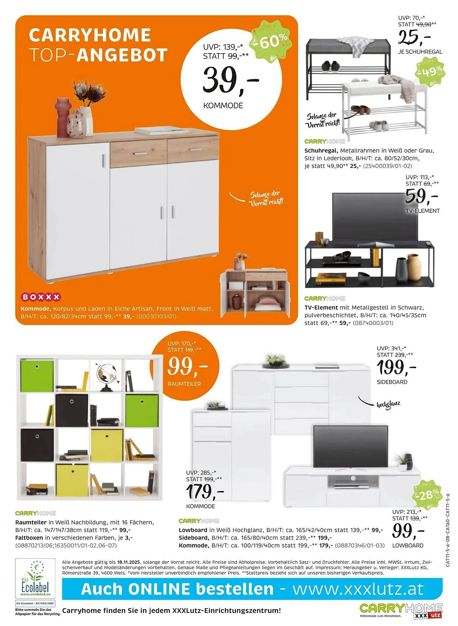 XXXLutz Prospekt von 4. November bis 18. November 2025 - Flugblätt seite 8