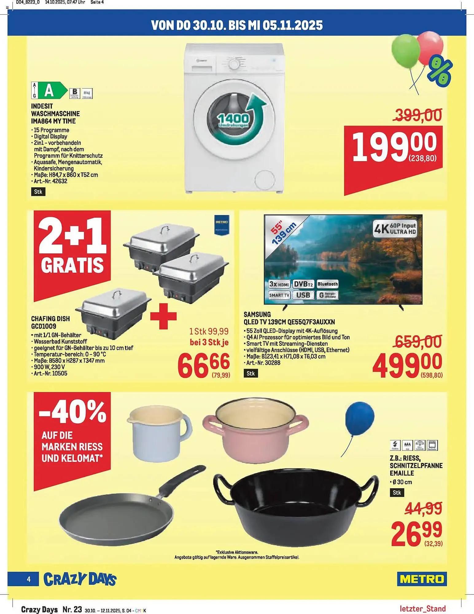 Metro Flugblatt von 30. Oktober bis 12. November 2025 - Flugblätt seite  4