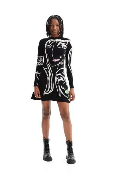 Vestido corto skater caras