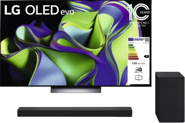 LG OLED-Fernseher OLED77C39LA inkl. Soundbar DSC9S