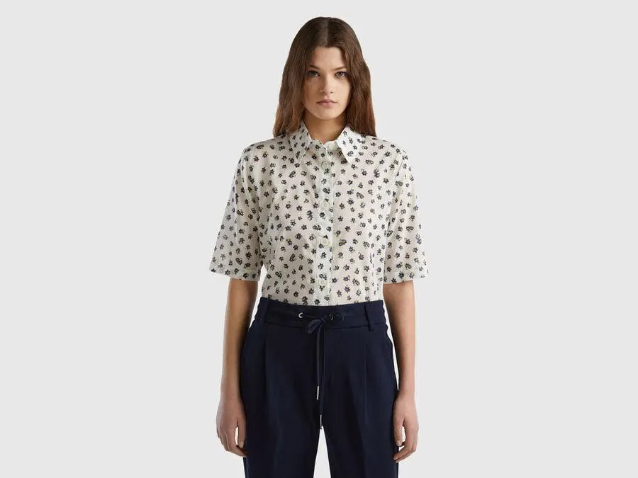 Kurzärmeliges gemustertes Hemd