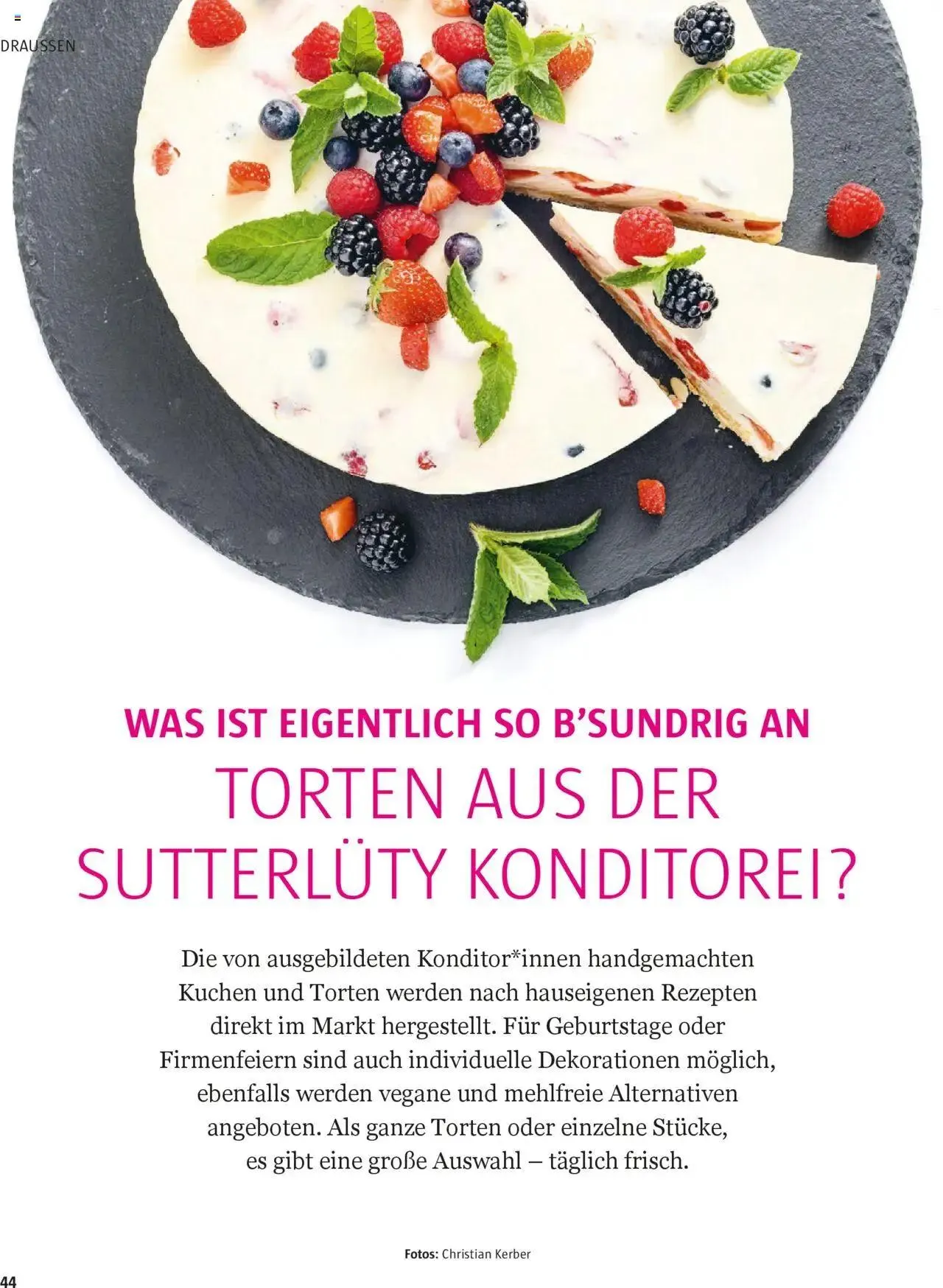 Sutterlüty B’sundrig Magazine von 3. Juli bis 31. Dezember 2024 - Flugblätt seite 44
