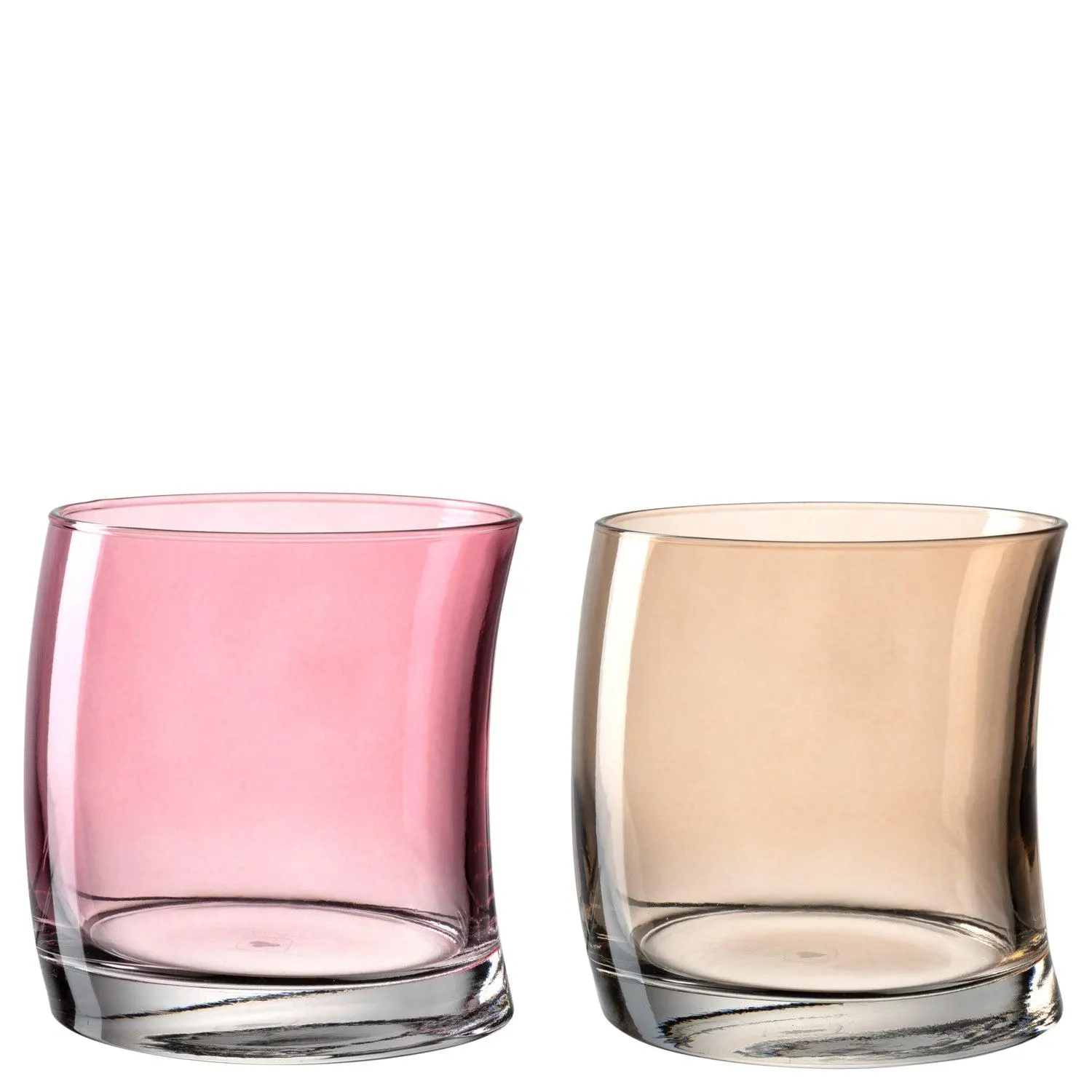 Trinkglas SWING 2er-Set 355ml rot/champagner