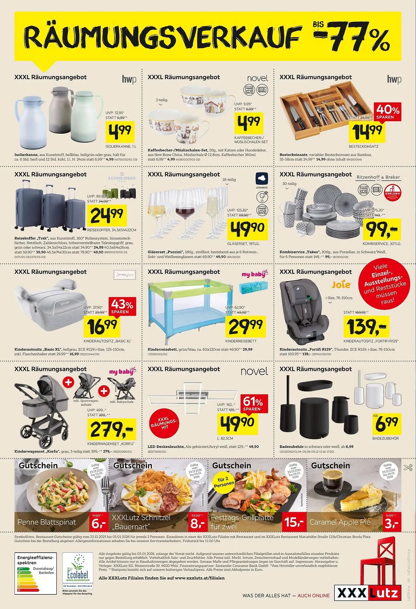 XXXLutz Prospekt von 29. Dezember bis 5. Jänner 2026 - Flugblätt seite  8