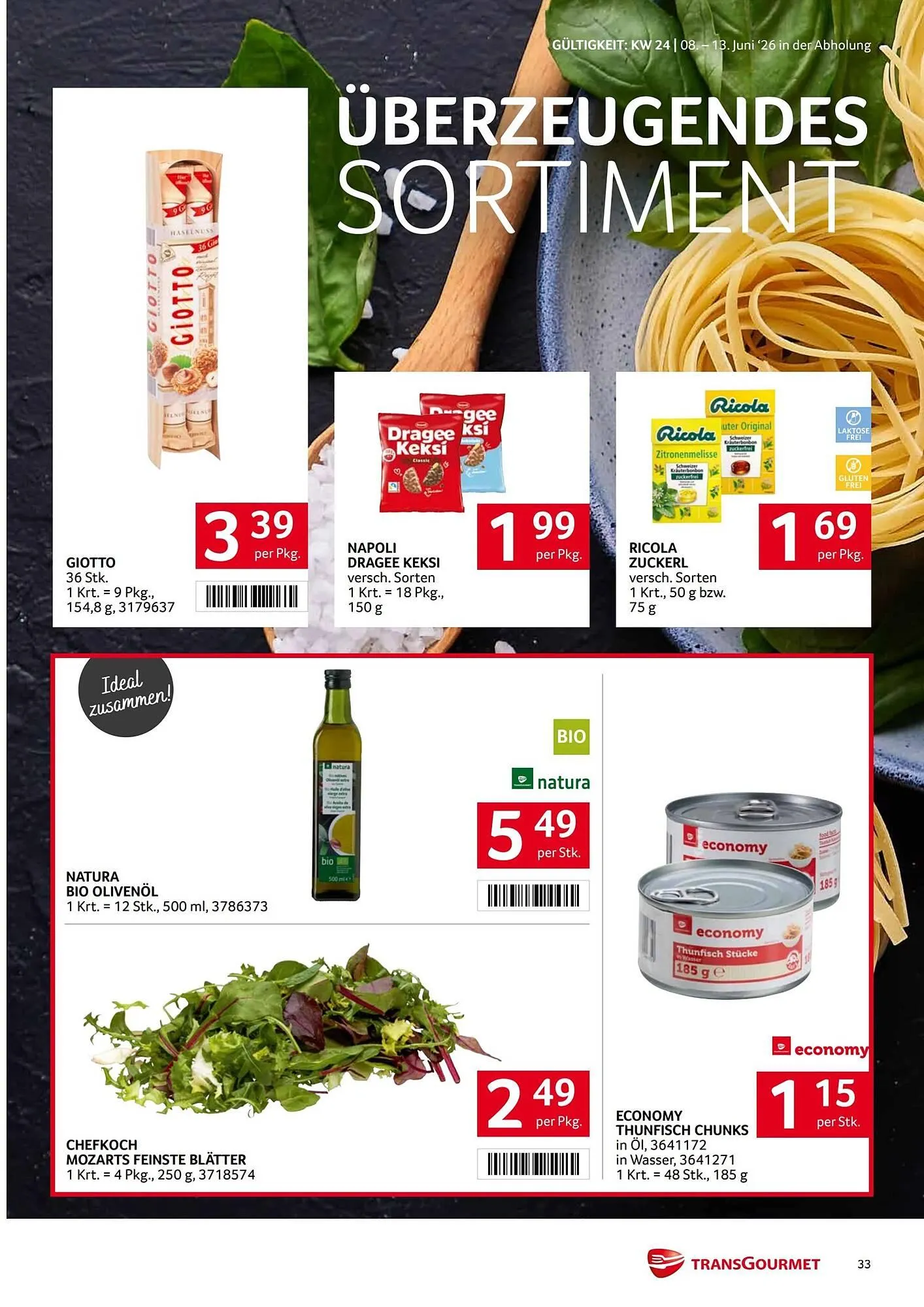 Transgourmet Flugblatt von 8. Juni bis 13. Juni 2026 - Flugblätt seite  33