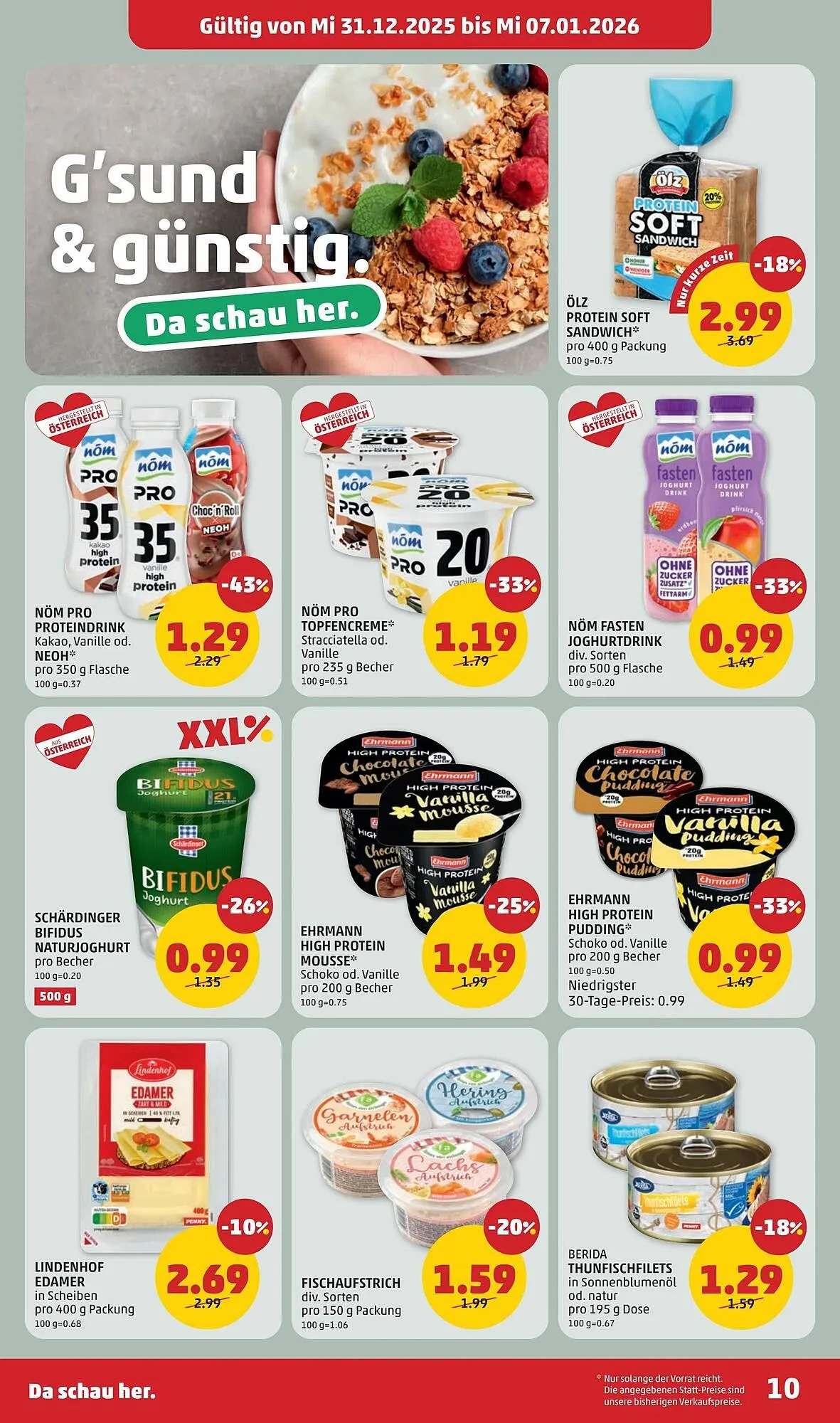 PENNY Flugblatt von 31. Dezember bis 7. Jänner 2026 - Flugblätt seite 10