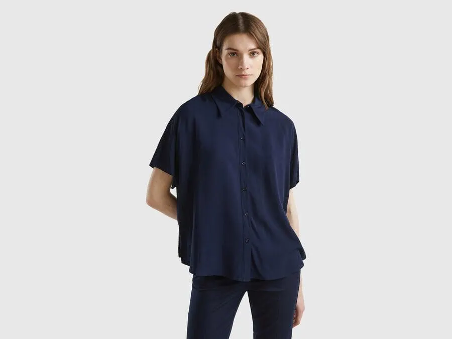 Camicia a manica corta in viscosa sostenibile