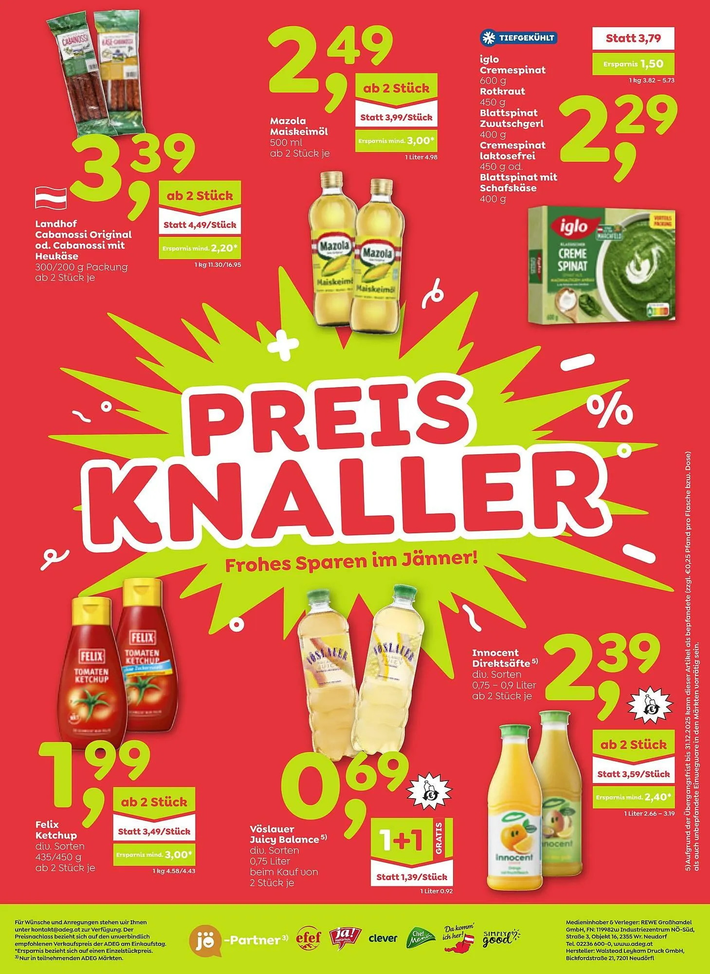 ADEG Flugblatt von 16. Jänner bis 22. Jänner 2025 - Flugblätt seite 16