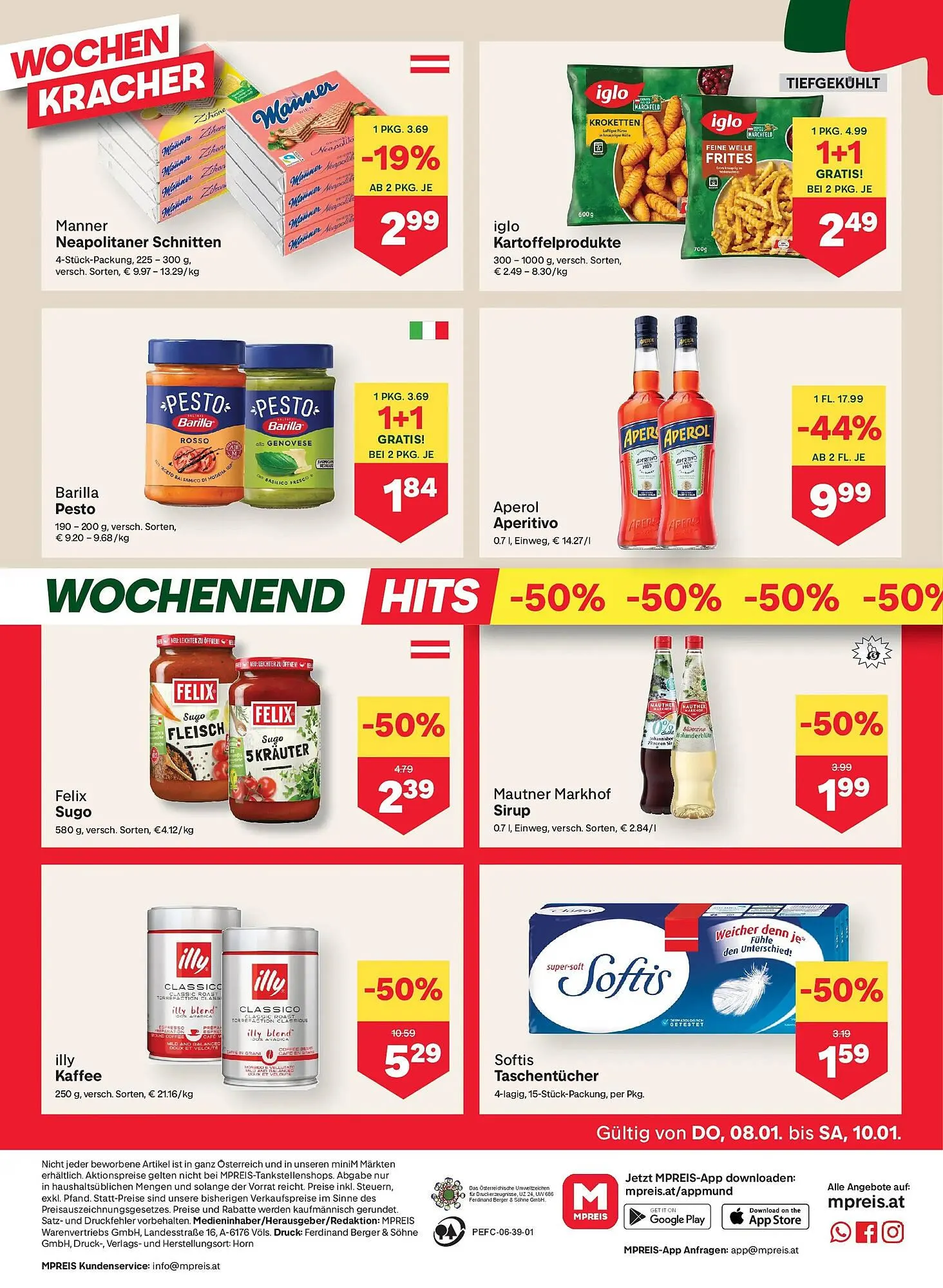 MPreis Flugblatt von 8. Jänner bis 14. Jänner 2026 - Flugblätt seite 12