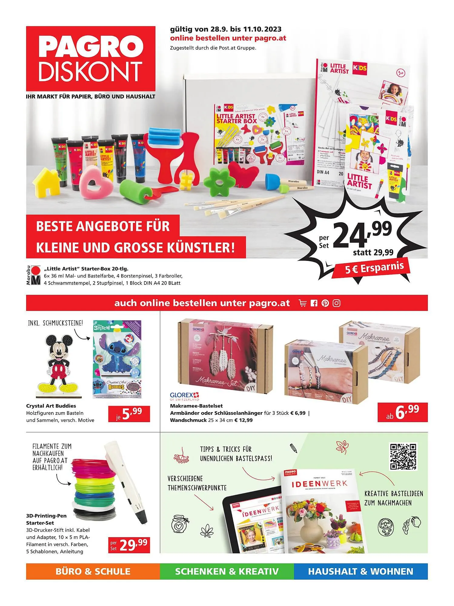 Pagro Diskont Flugblatt von 28. September bis 11. Oktober 2023 - Flugblätt seite  1