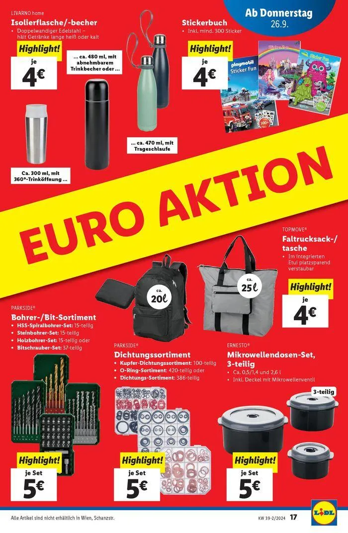 Aktuelle Flugblätter Ab Donnerstag, 26.9. von 26. September bis 2. Oktober 2024 - Flugblätt seite 17