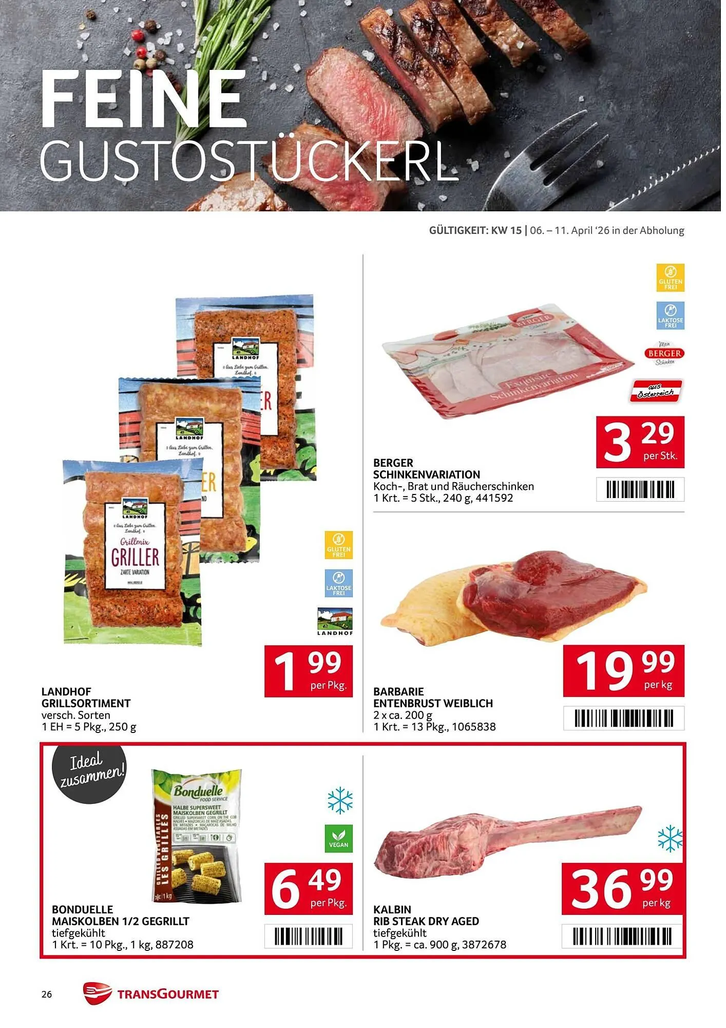 Transgourmet Flugblatt von 6. April bis 11. April 2026 - Flugblätt seite  26