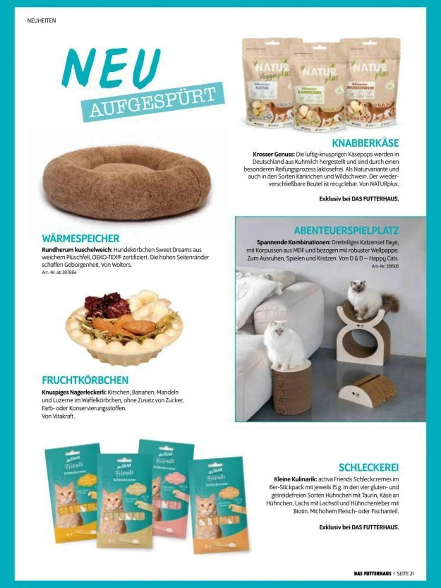 Das Futterhaus Prospekt von 3. Oktober bis 30. November 2025 - Flugblätt seite 21