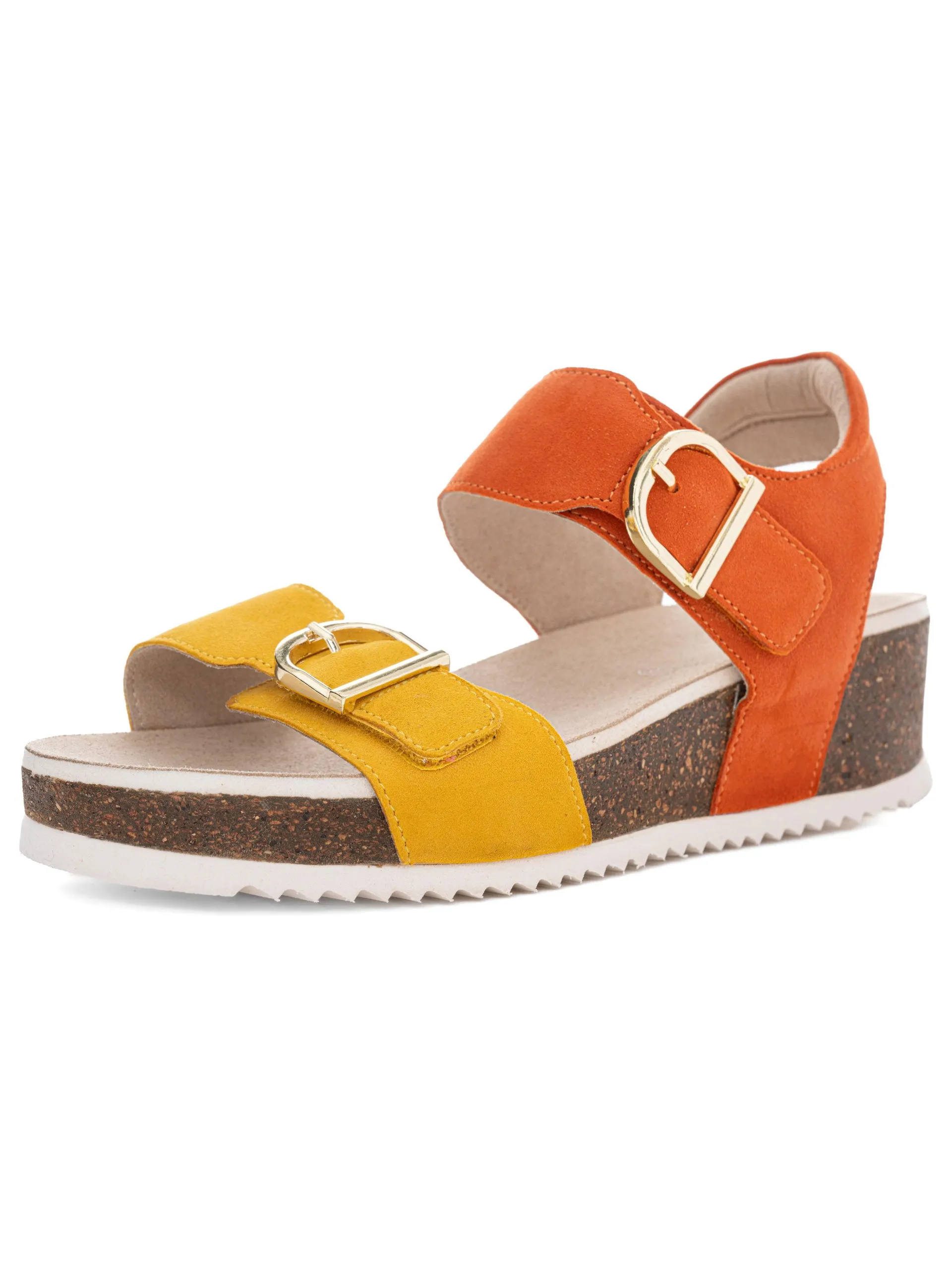 Sandalette Norderney rot gelb