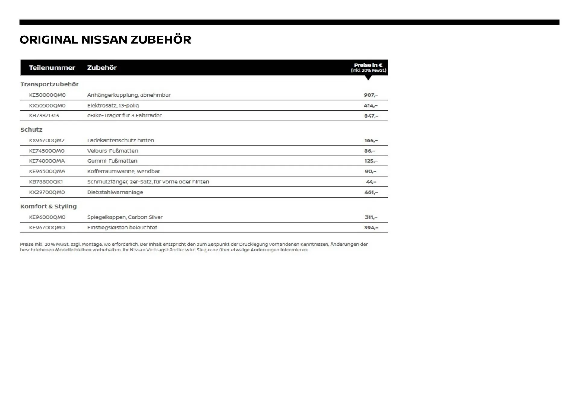 Nissan Flugblatt von 29. Oktober bis 24. März 2026 - Flugblätt seite  20