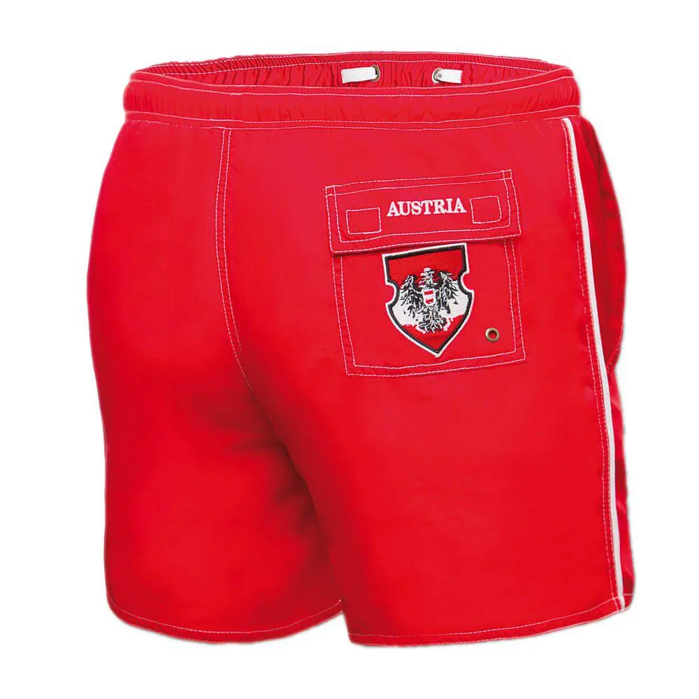 Herren Badehose “Austria”, Rot (Gr. S)