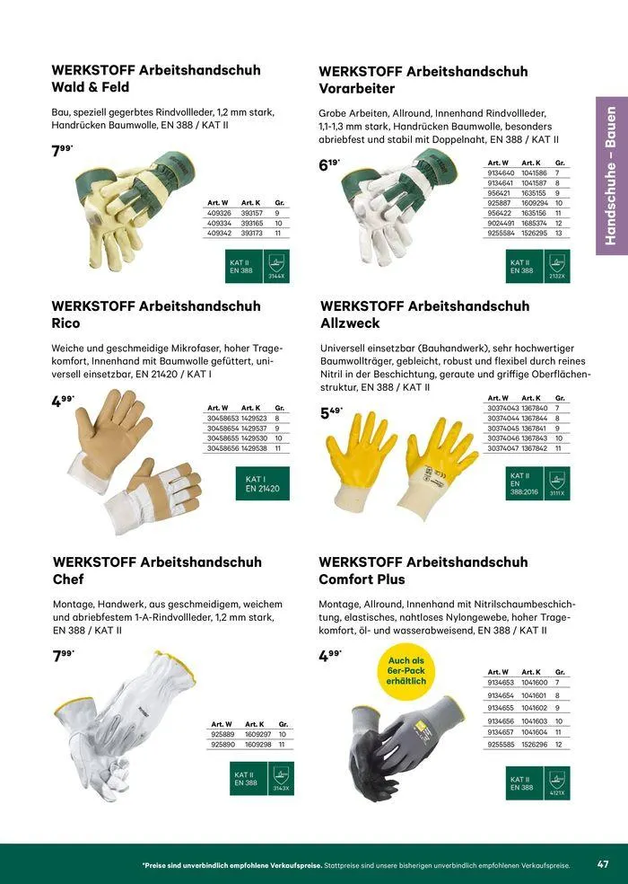 Katalog Bekleidung 2024 von 17. Mai bis 26. Mai 2024 - Flugblätt seite 47