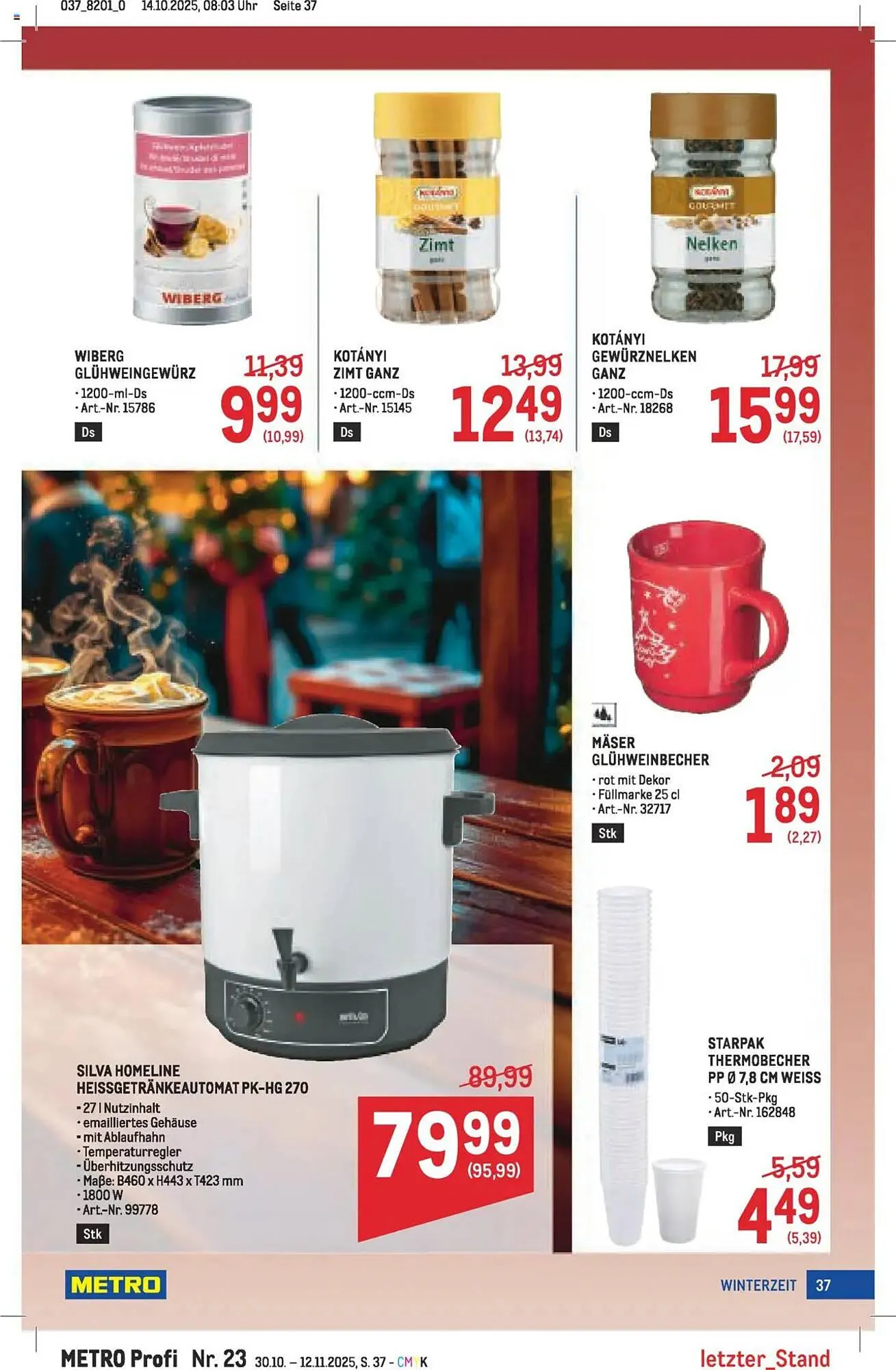 Metro Flugblatt von 30. Oktober bis 12. November 2025 - Flugblätt seite  37