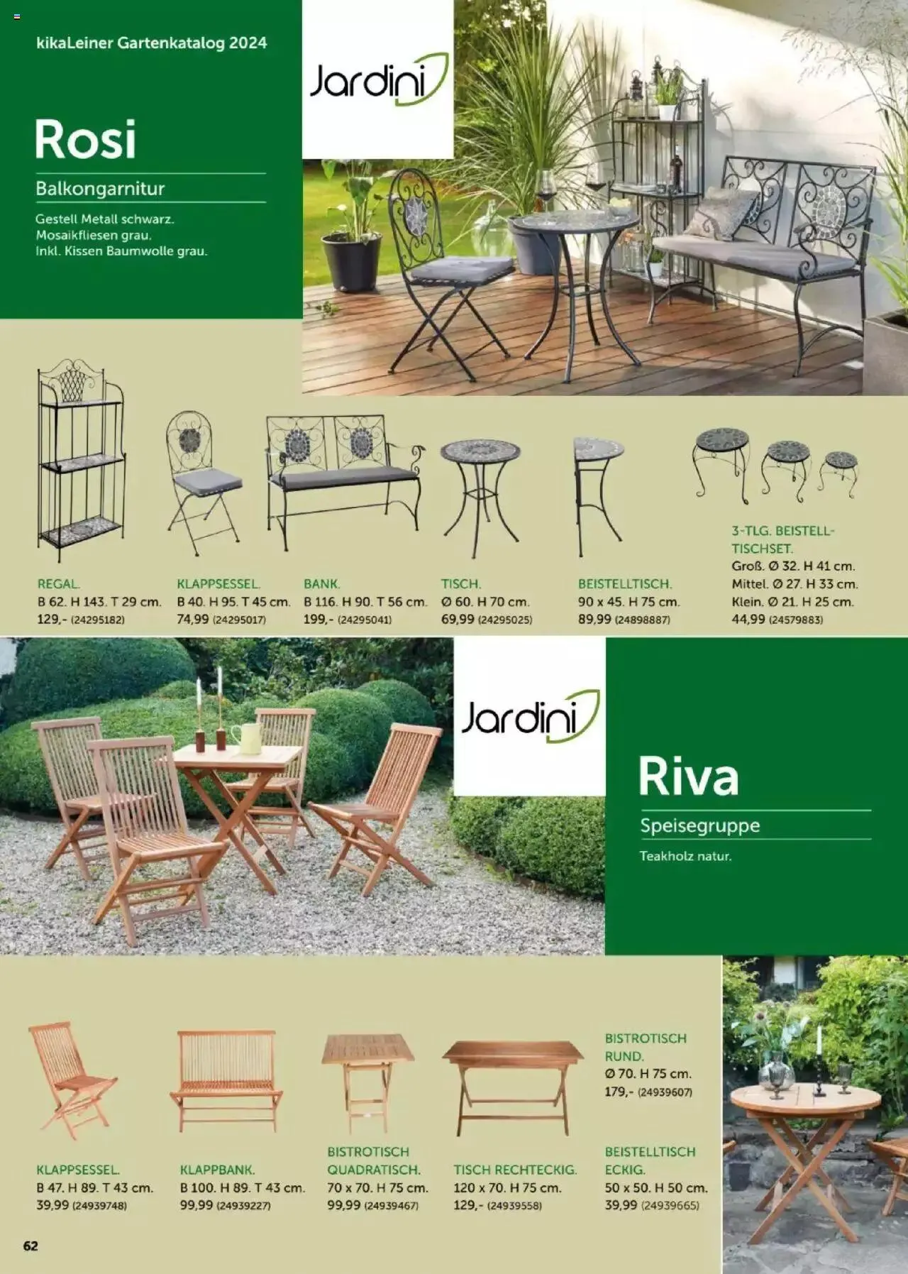 Leiner Garten Katalog 2024 von 4. März bis 30. September 2024 - Flugblätt seite  62