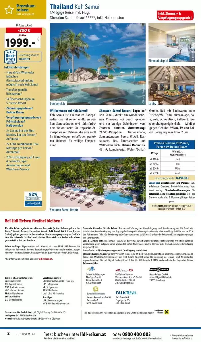 Aktuelle Reiseprospekte Themenprospekt November von 13. November bis 15. Dezember 2024 - Flugblätt seite 2
