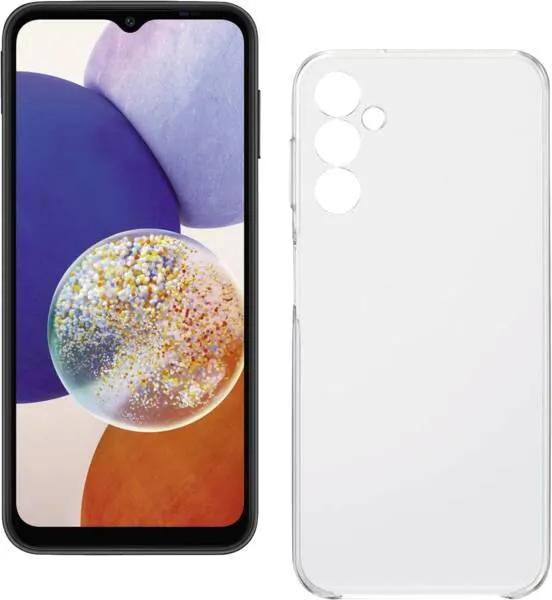 Galaxy A14 64GB + Clear Case - Schwarz