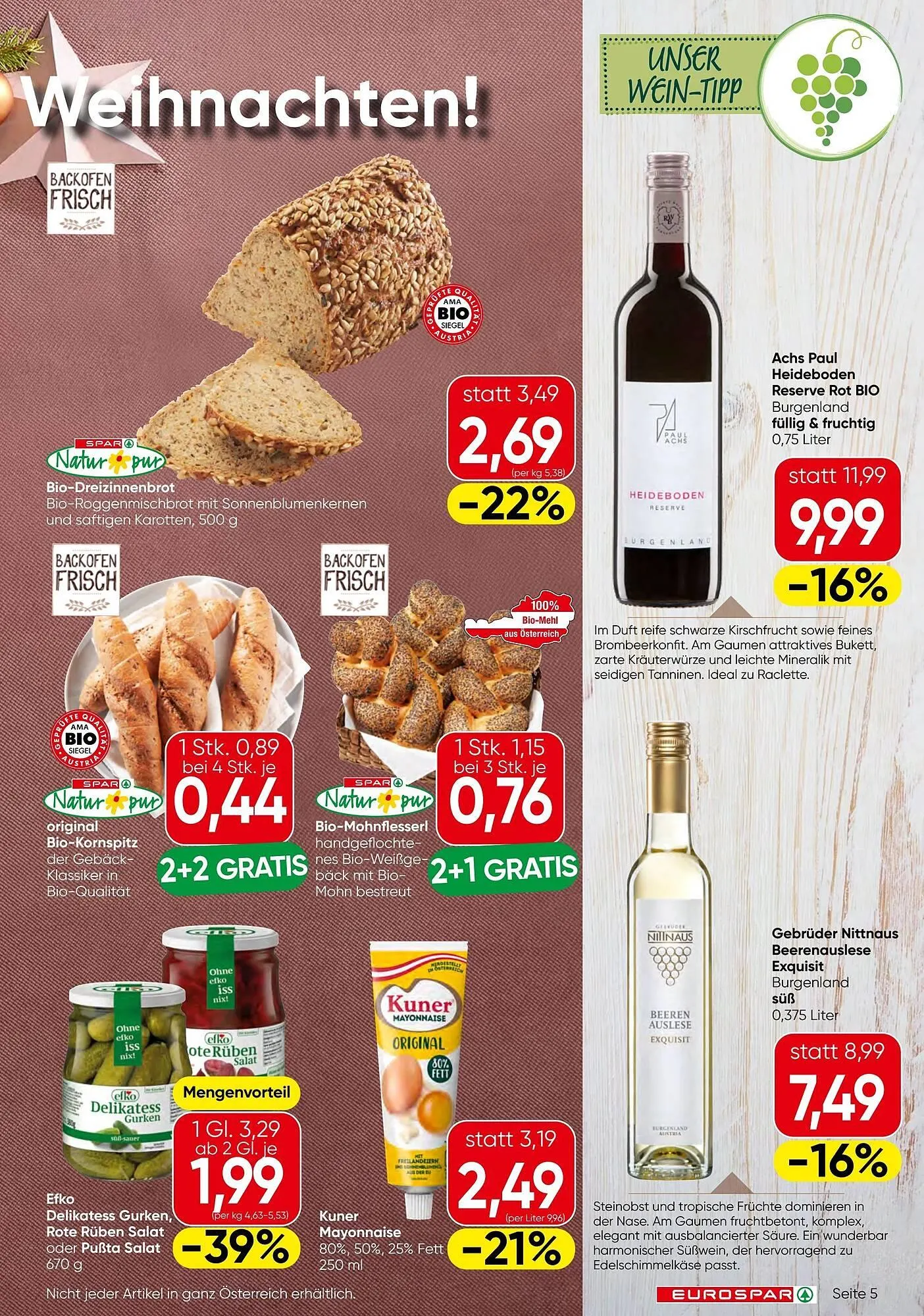 Eurospar Flugblatt von 18. Dezember bis 31. Dezember 2025 - Flugblätt seite  5