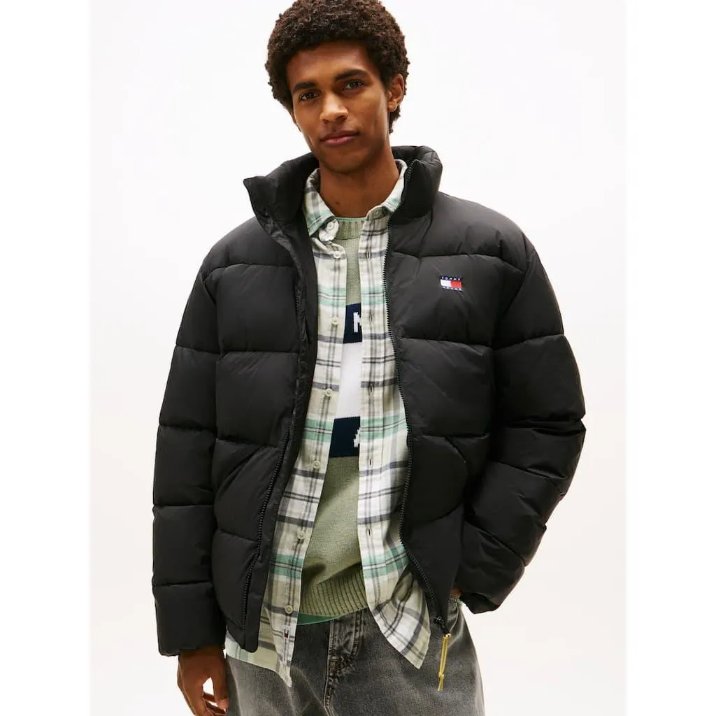 Tommy Jeans Steppjacke »VAIL PUFFER« ohne Kapuze Winterjacke Pufferjacket Regular fit mit Rundhalsausschnitt