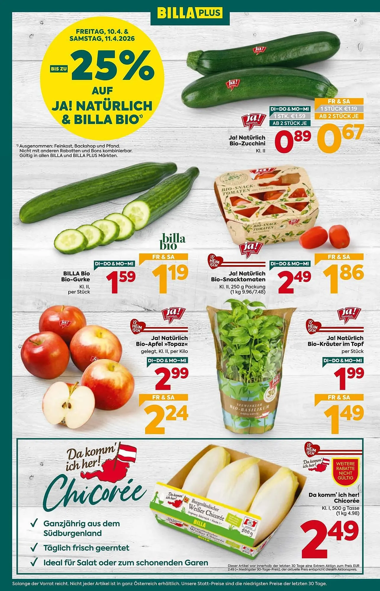 Billa Flugblatt von 7. April bis 15. April 2026 - Flugblätt seite 4